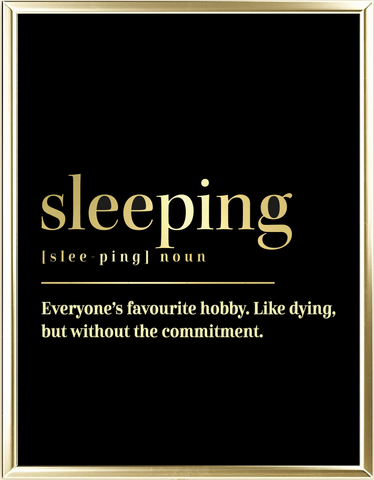 Sleeping Dictionary Foil Wall Print