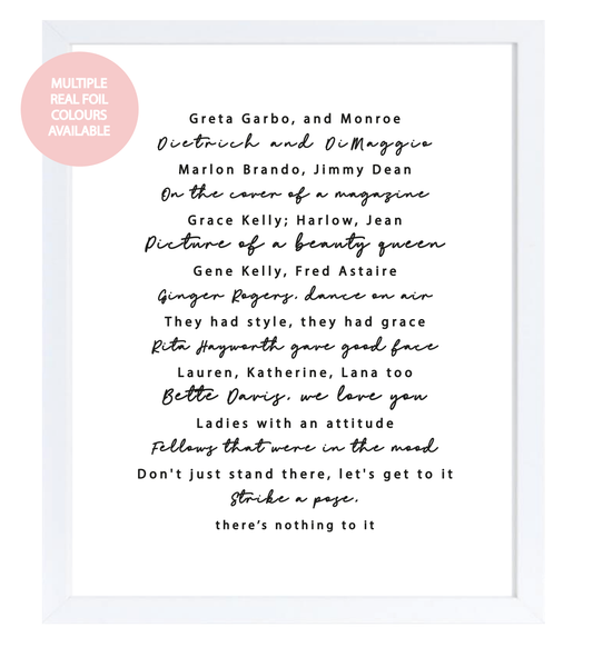 Vogue Foil Wall Print