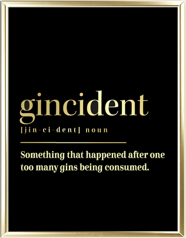 Gincident Dictionary Foil Wall Print