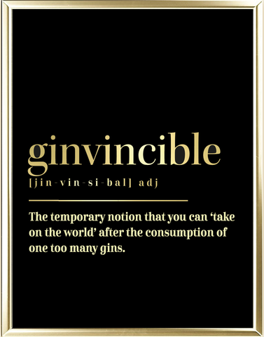 Ginvincible Dictionary Foil Wall Print