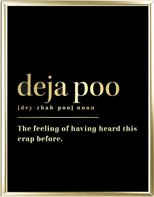 Deja Poo Dictionary Foil Wall Print