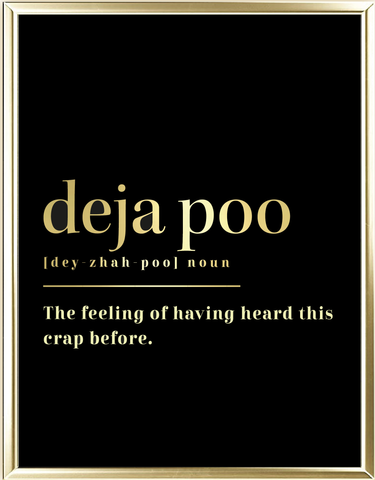 Deja Poo Dictionary Foil Wall Print