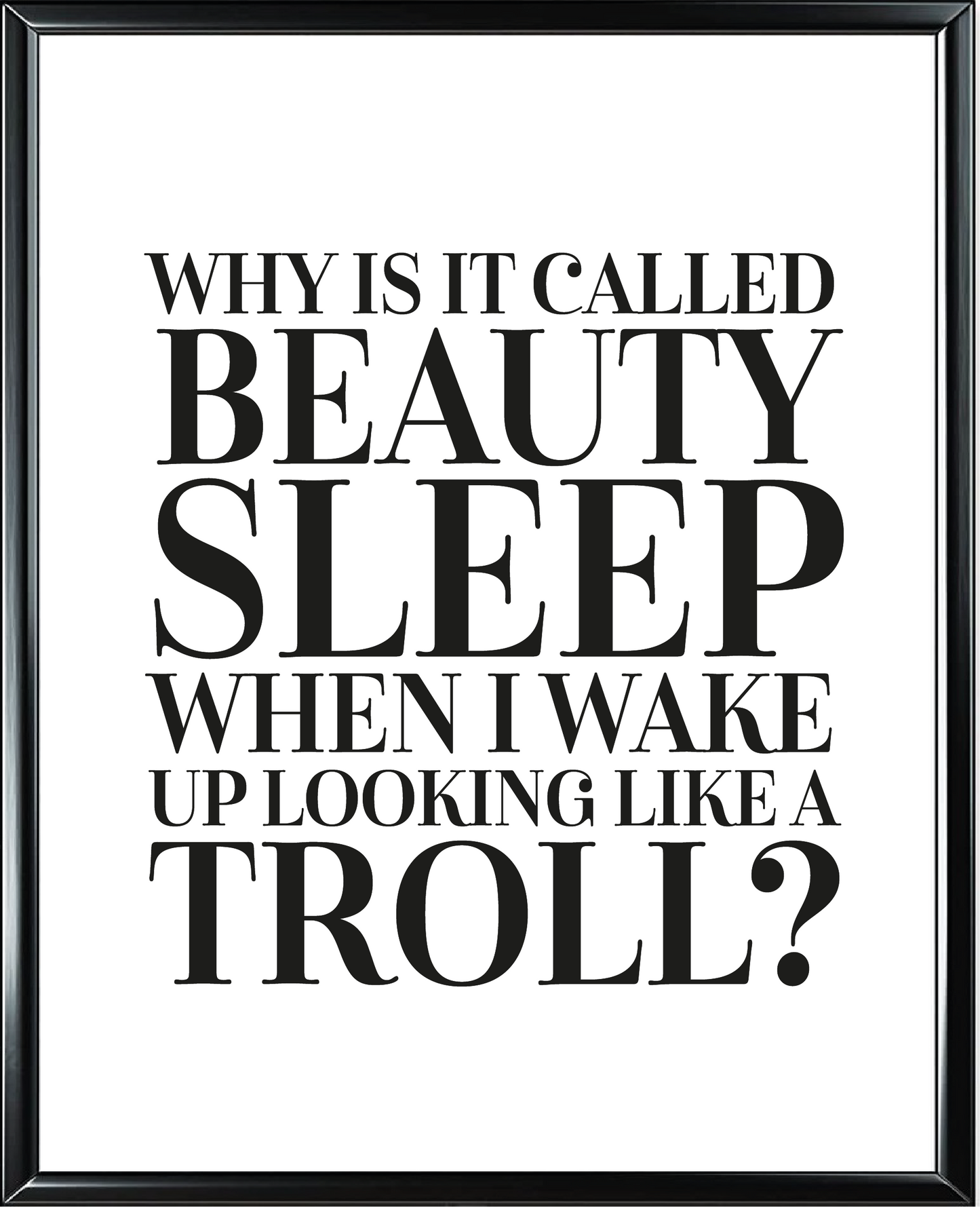 Beauty Sleep Foil Wall Print