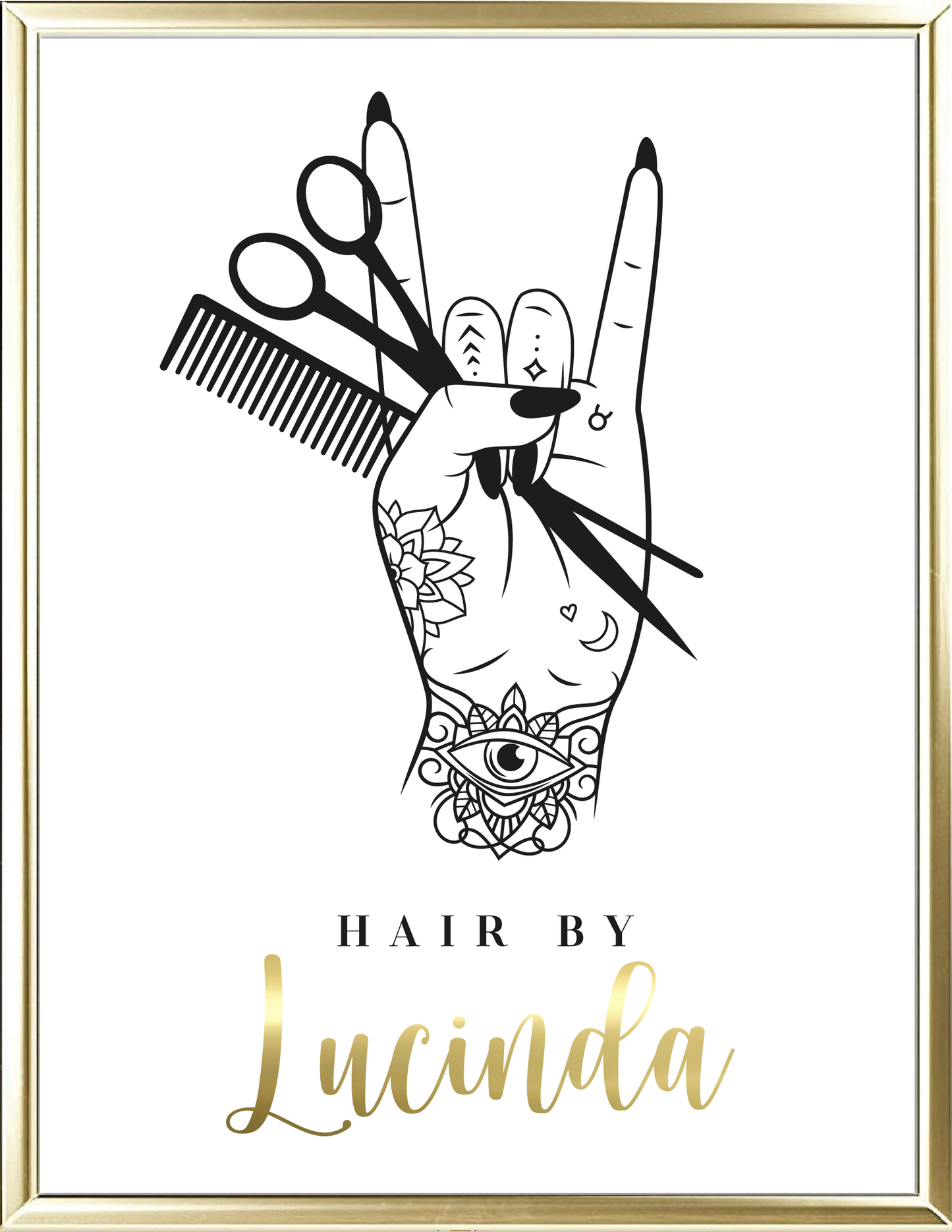 Custom Hair By Foil Wall Print