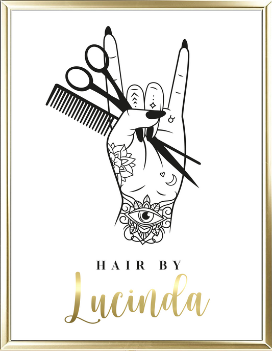 Custom Hair By Foil Wall Print