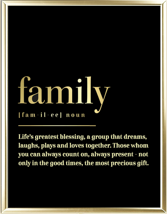 Family Dictionary Foil Wall Print