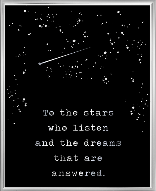 Stars Who Listen Foil Wall Print