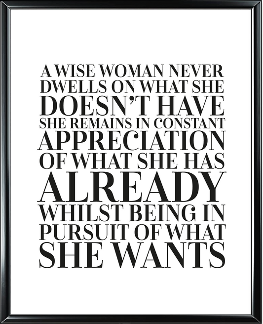 Wise Woman Foil Wall Print