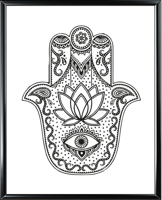 Hamsa Hand Foil Wall Print