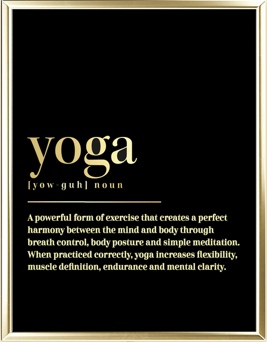 Yoga Dictionary Foil Wall Print