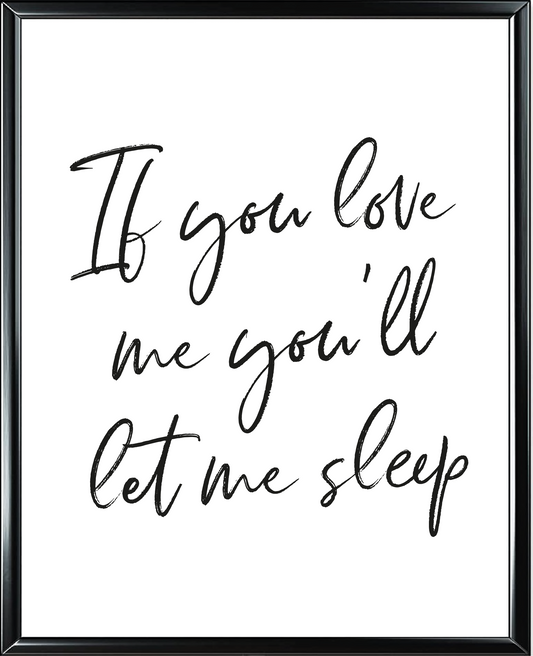 Let Me Sleep Foil Wall Print