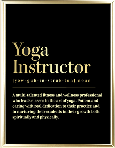 Yoga Instructor Dictionary Foil Wall Print