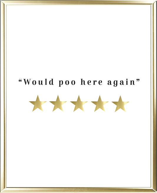 Would Poo Here Again Foil Wall Print