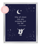 City Of Stars Foil Wall Print