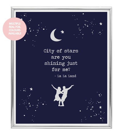 City Of Stars Foil Wall Print