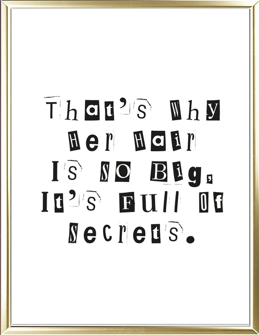 Full Of Secrets Foil Wall Print