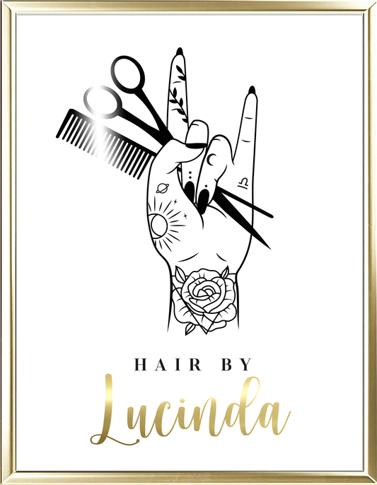 Custom Hair By Foil Wall Print