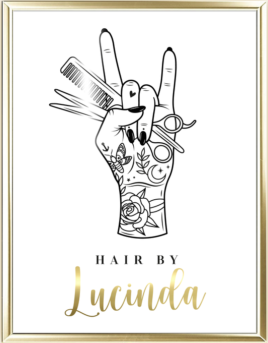 Custom Hair By Foil Wall Print