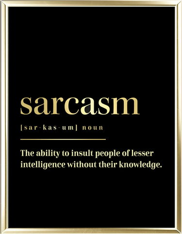Sarcasm Dictionary Foil Wall Print