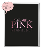 Pink Starburst Foil Wall Print