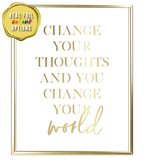 Change Your Thoughts Foil Wall Print