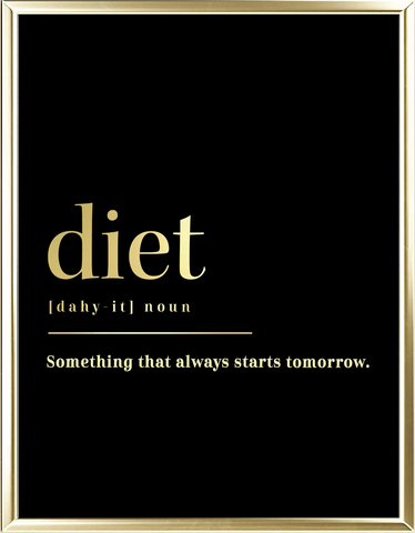 Diet Dictionary Foil Wall Print