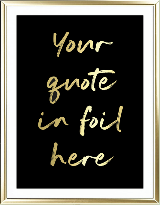 Custom Real Foil Wall Print