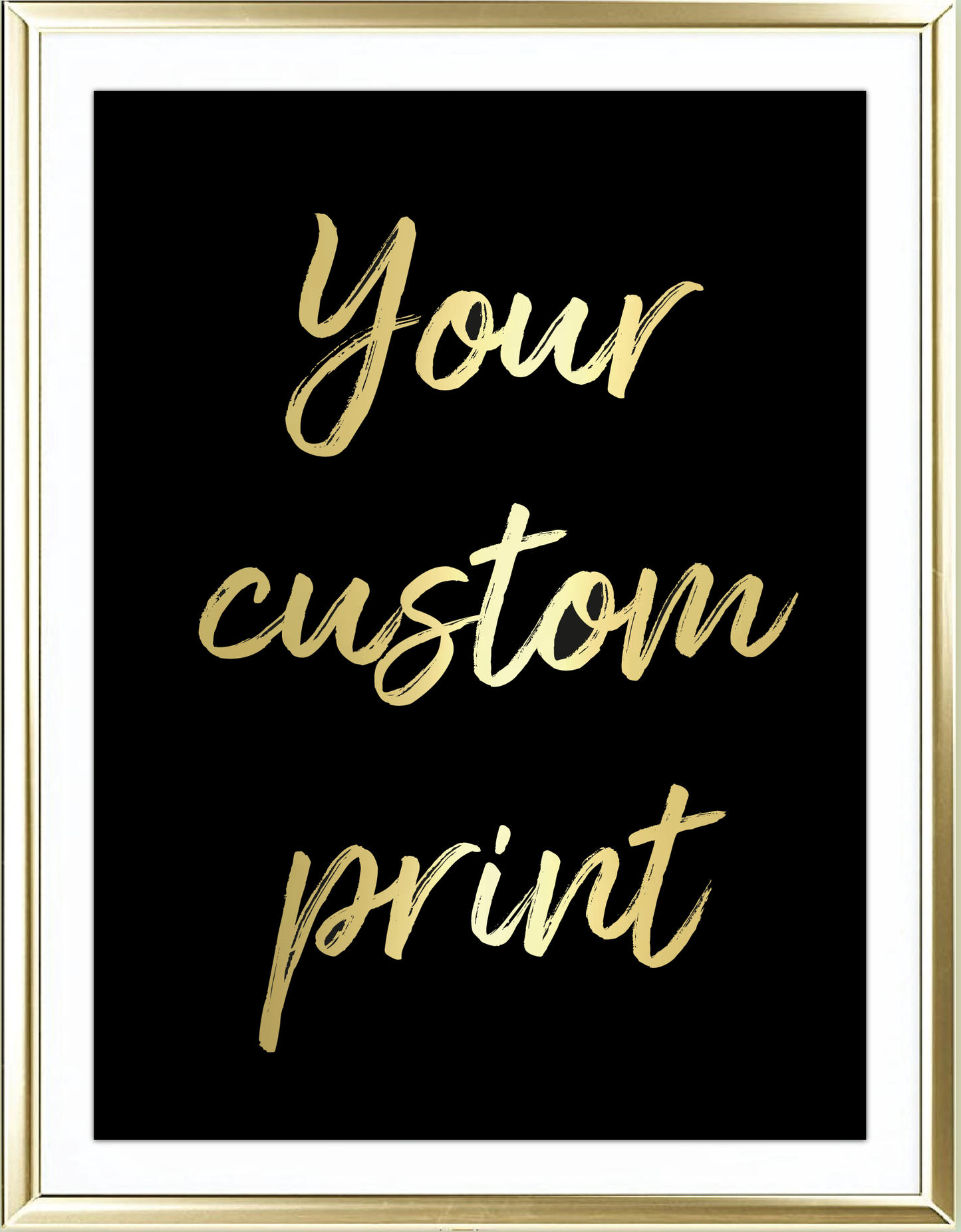 Custom Real Foil Wall Print