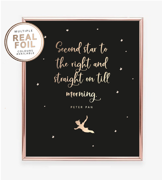 Second Star Foil Wall Print