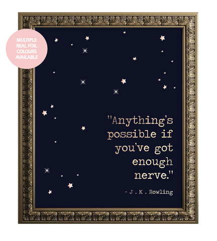 Anything's Possible Star Foil Wall Print