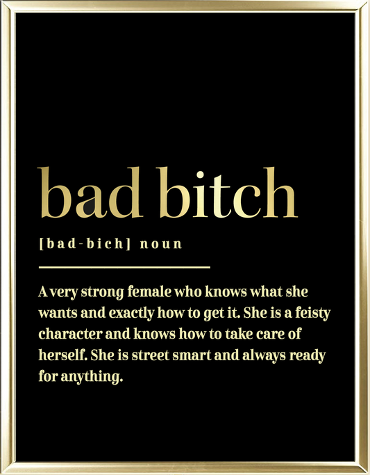 Bad Bitch Dictionary Foil Wall Print