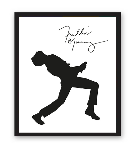 Freddie Mercury Signature Foil Wall Print