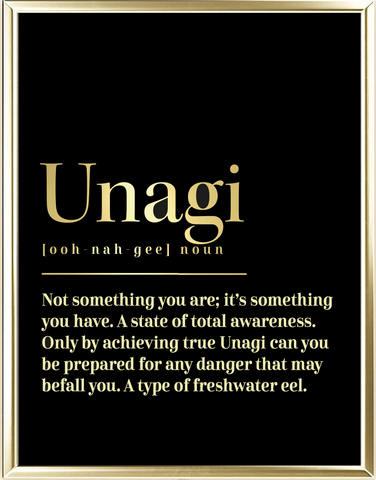 Unagi Dictionary Foil Wall Print
