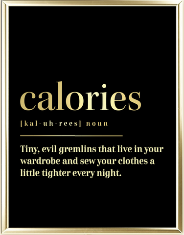 Calories Dictionary Foil Wall Print