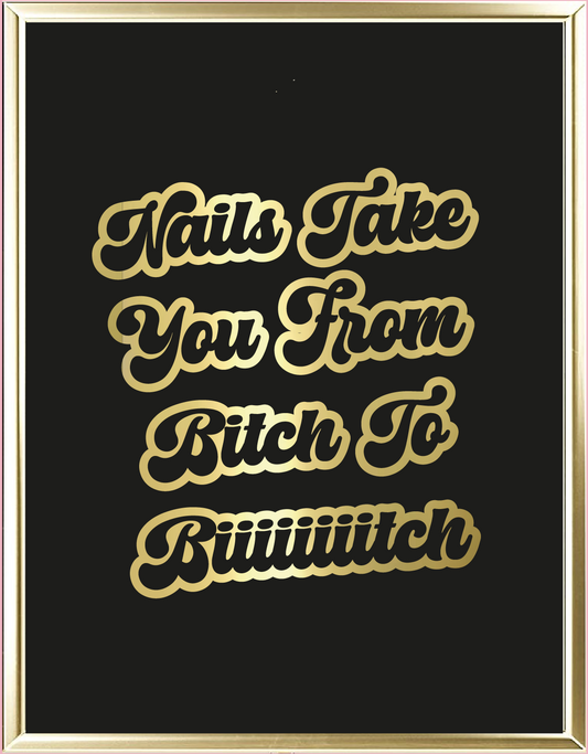 Nails Foil Wall Print