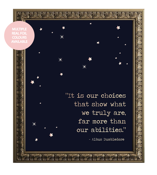 Choices Star Foil Wall Print