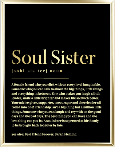 Soul Sister Dictionary Foil Wall Print