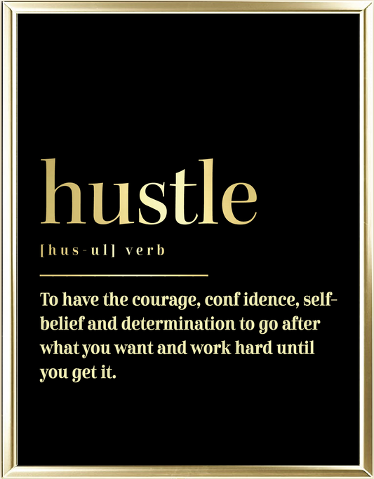 Hustle Dictionary Foil Wall Print