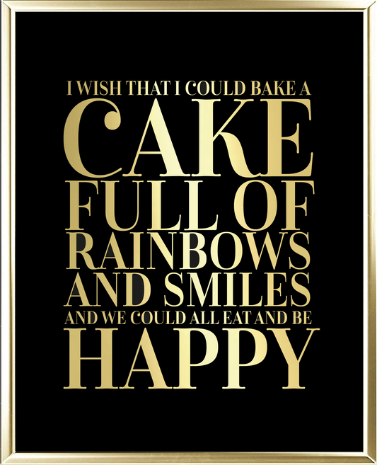 Bake A Cake Foil Wall Print