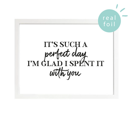 Perfect Day Foil Wall Print