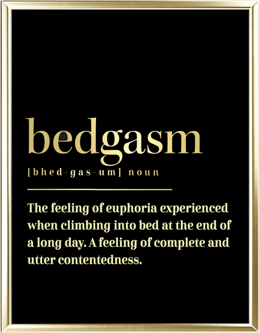 Bedgasm Dictionary Foil Wall Print