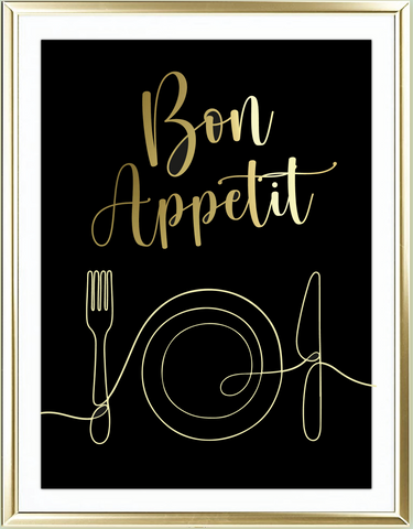 Bon Appetit Foil Wall Print