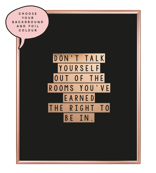 Rooms Foil Wall Print