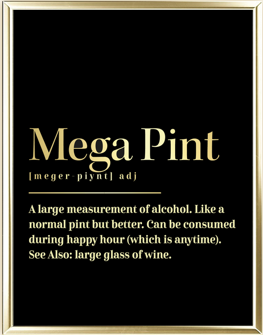 Mega Pint Dictionary Foil Wall Print