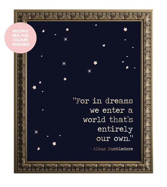 Dreams Star Foil Wall Print
