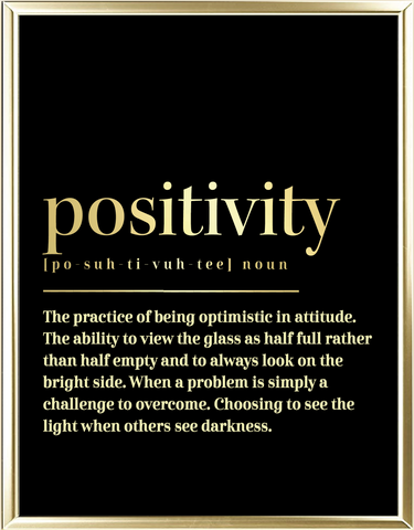 Positivity Dictionary Foil Wall Print