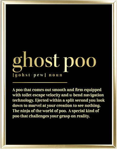 Ghost Poo Dictionary Foil Wall Print