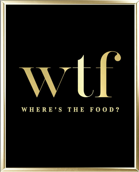 WTF Foil Wall Print