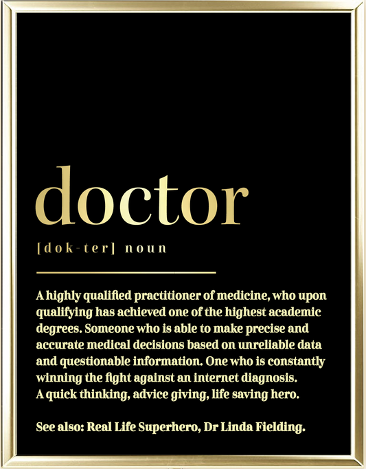 Custom Doctor Dictionary Foil Wall Print