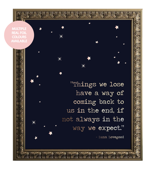 Things We Lose Foil Wall Print